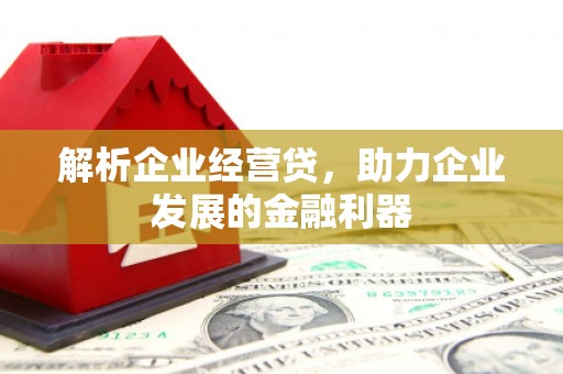 磐石解析企业经营贷，助力企业发展的金融利器