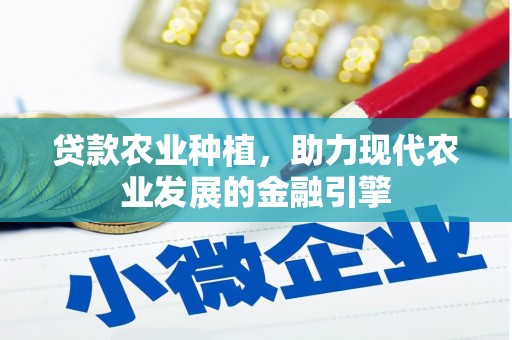 磐石贷款农业种植，助力现代农业发展的金融引擎