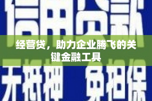 磐石经营贷，助力企业腾飞的关键金融工具