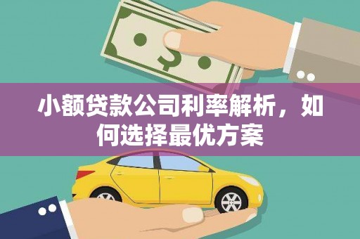 磐石小额贷款公司利率解析，如何选择最优方案