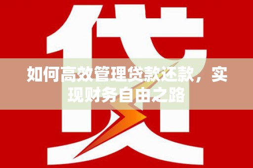 磐石如何高效管理贷款还款，实现财务自由之路
