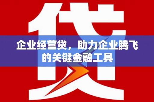 磐石企业经营贷，助力企业腾飞的关键金融工具
