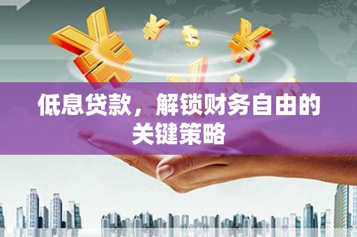 磐石低息贷款，解锁财务自由的关键策略