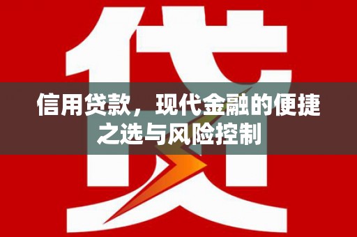 磐石信用贷款，现代金融的便捷之选与风险控制