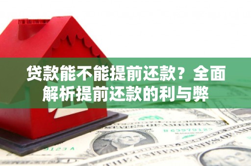 磐石贷款能不能提前还款？全面解析提前还款的利与弊