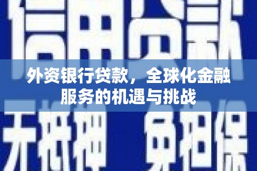 磐石外资银行贷款，全球化金融服务的机遇与挑战