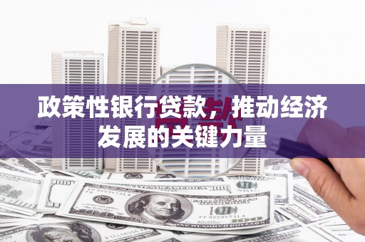 磐石政策性银行贷款，推动经济发展的关键力量