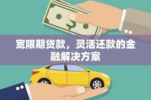 磐石宽限期贷款，灵活还款的金融解决方案