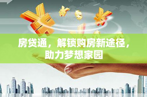 磐石房贷通，解锁购房新途径，助力梦想家园