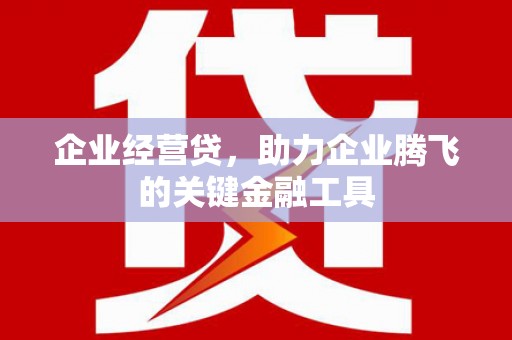 磐石企业经营贷，助力企业腾飞的关键金融工具