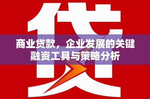 磐石商业贷款，企业发展的关键融资工具与策略分析