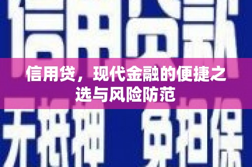 磐石信用贷，现代金融的便捷之选与风险防范