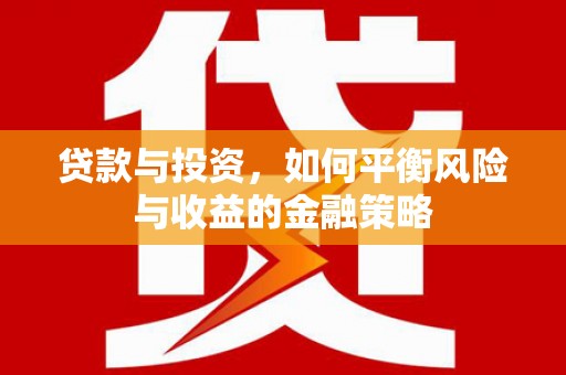 磐石贷款与投资，如何平衡风险与收益的金融策略